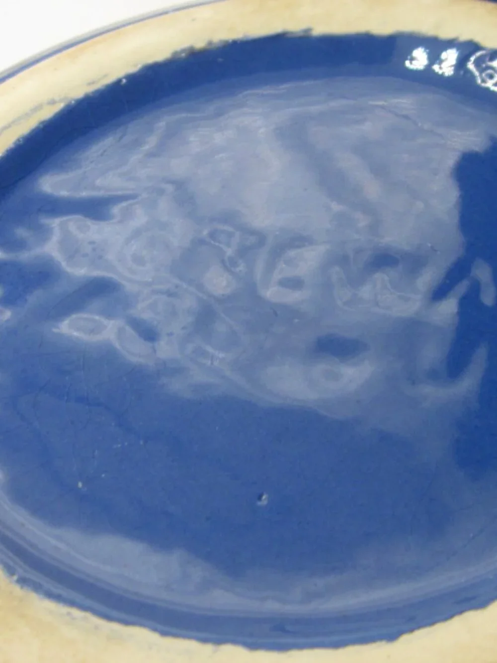 Cobalt Blue Stoneware Bowl Antique